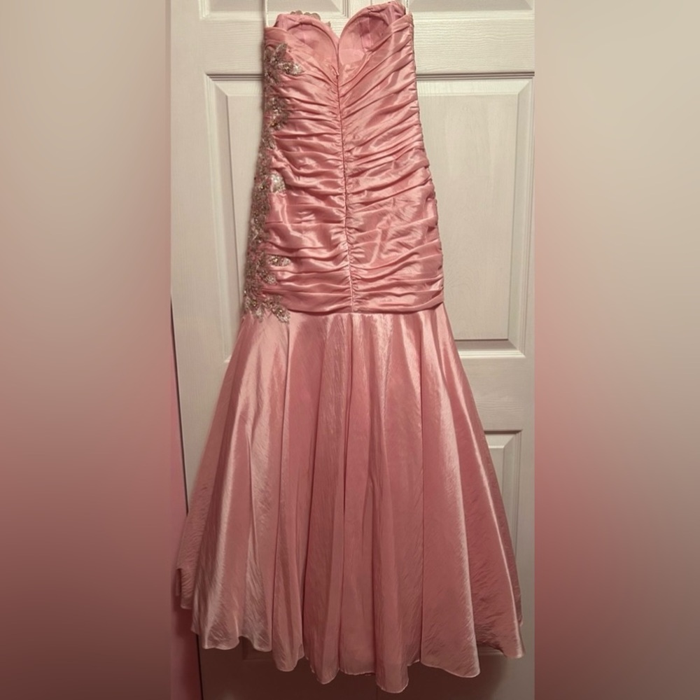 Tony Bowls Pink Mermaid Gown (Size 4) - Picture 5 of 8